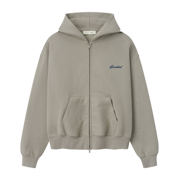 Signature Classic Zip Up Hoodie Light Beige