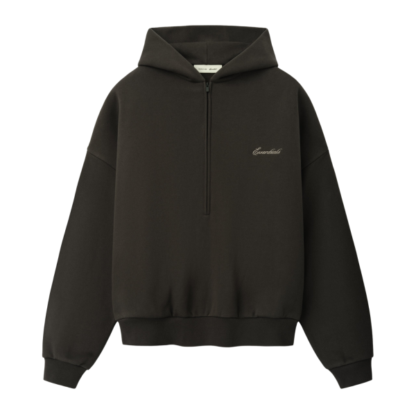 Signature Lounge Half Zip Hoodie Choco