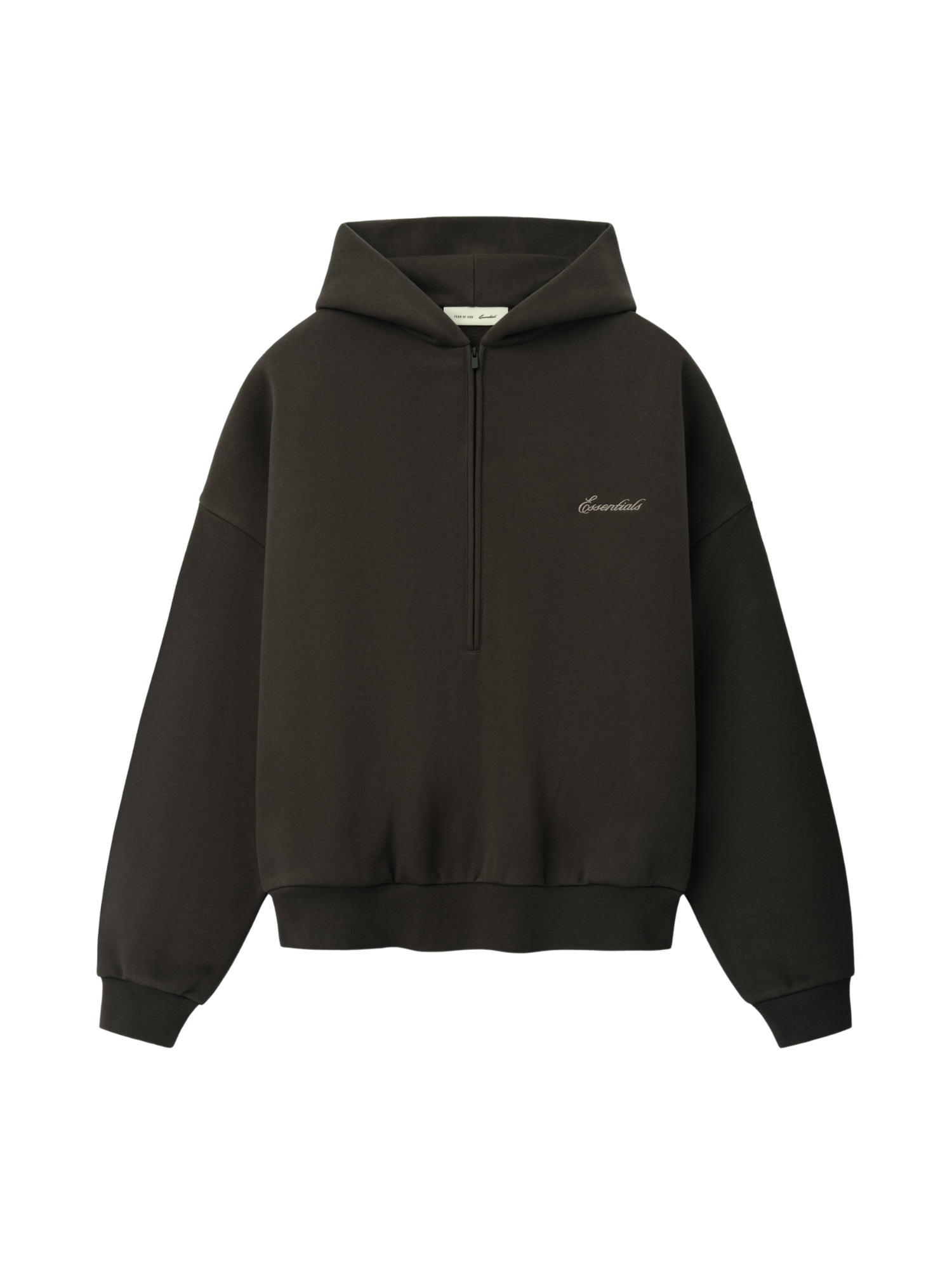 Signature Lounge Half Zip Hoodie Choco