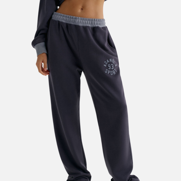 Straight Leg Sweatpants - Navy Blue